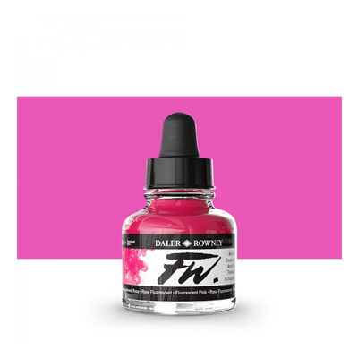 Daler Rowney : FW Artists' Ink : 29.5ml : Fluorescent Pink - Daler